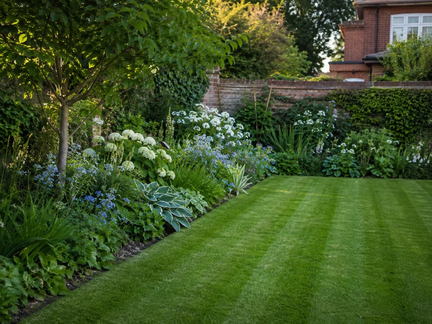 Healthy lawn after seasonal lawn care